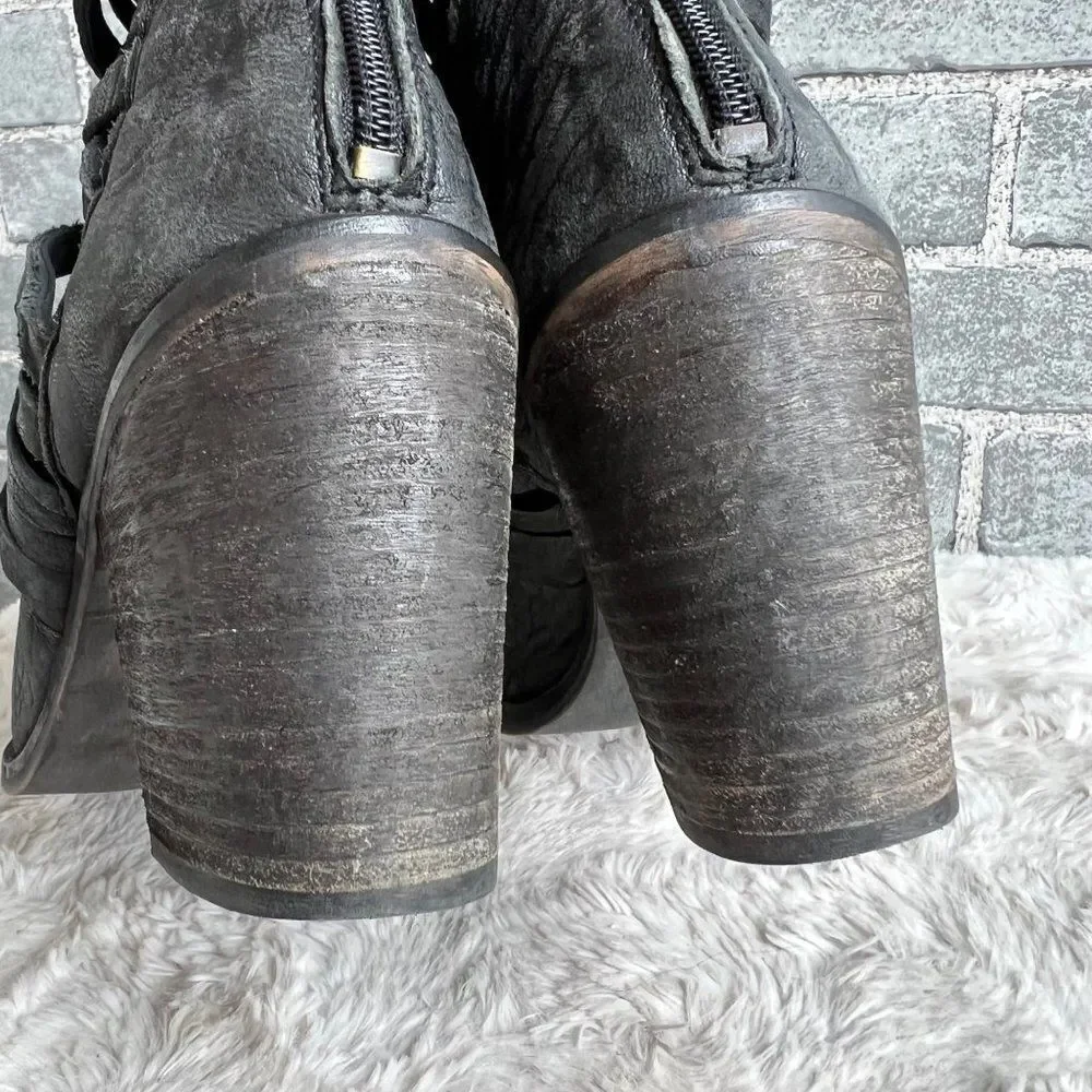 Free People Strappy Carrera Heels Booties Size 40